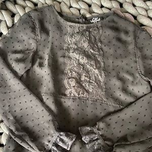 Sheer black dress with lace